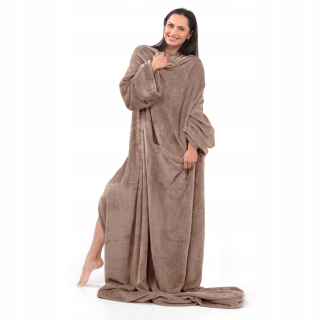 DecoKing polyesterová deka 150 cm x 180 cm béžová